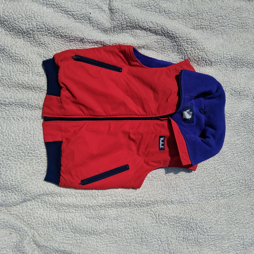 Woolrich Red and Blue Fleece Vest